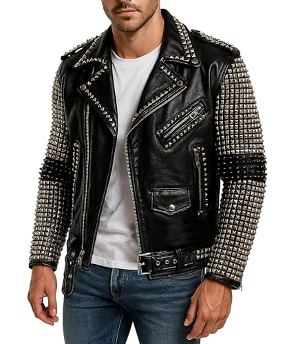 épine leather jacket Leather-Cropped-Zip-Front-